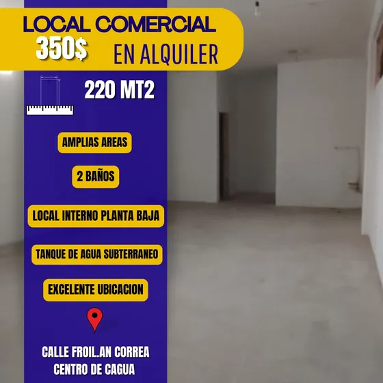 Se Alquila Local Centro De Cagua
