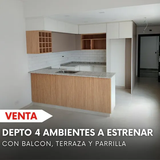 Departamento 4 Ambientes Con Balcon A Estrenar 