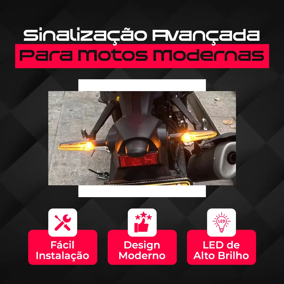 Kit 4 Piscas Seta Led Mt03 Mt07 Mt09 Factor Fazer Fz 150-250 — foto 6
