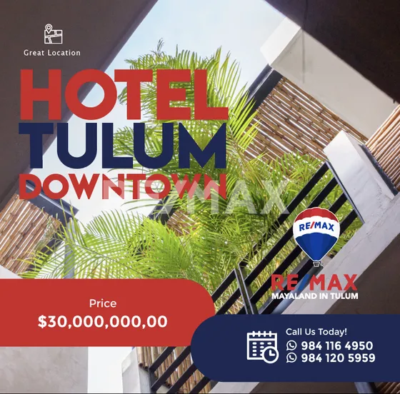 En Venta | Hotel 13 Habitaciones En Centro Tulum
