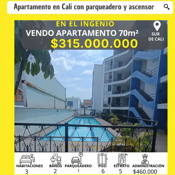 Vendo Apartamento 75m En El Ingenio