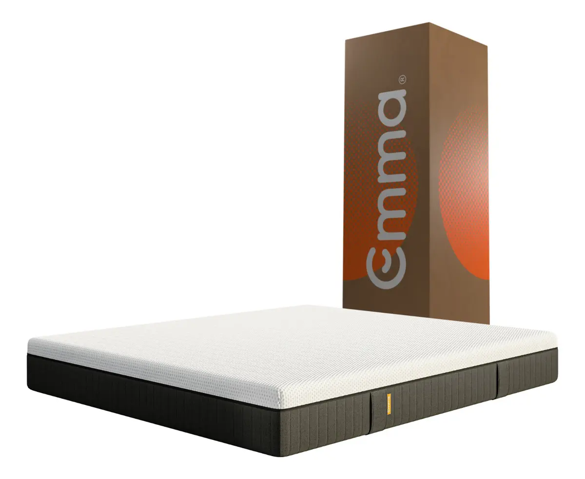 Colchón Emma Hybrid Premium Doble | Memory Foam Y Resortes Color Blanco