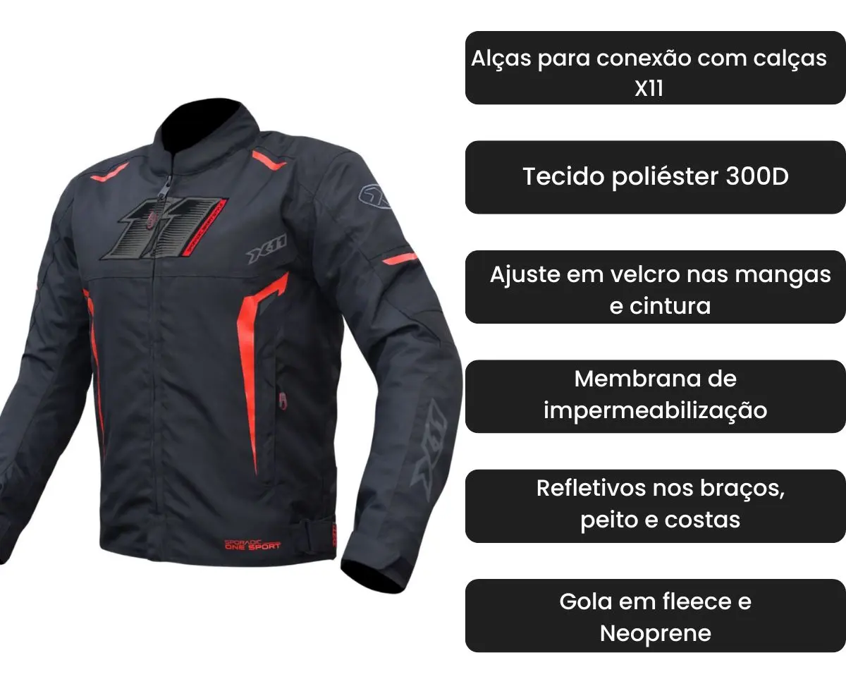 Jaqueta X11 Masculina One Sport Proteção 100% Impermeável