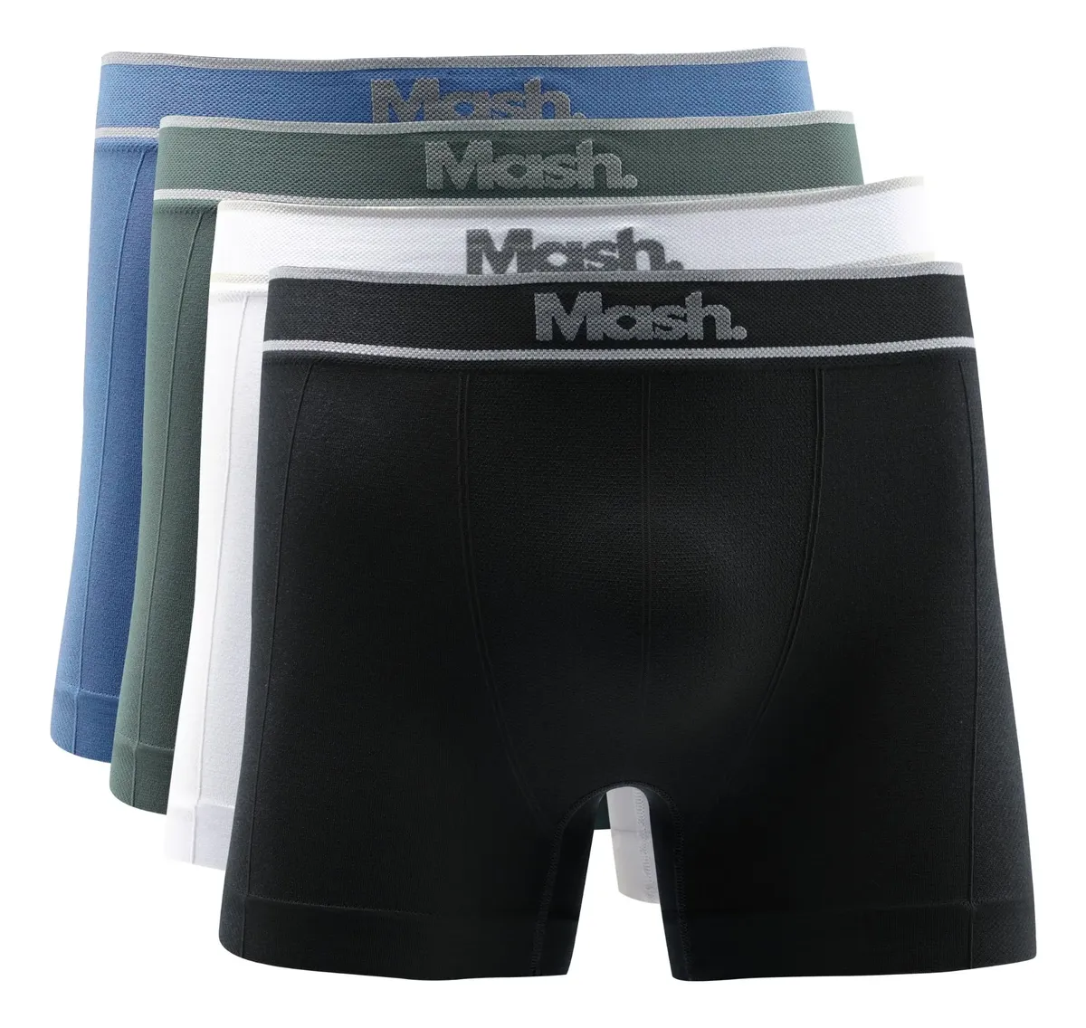 Kit 4 Cuecas Boxer Masculina Poliamida Toque Gelado Box Mash