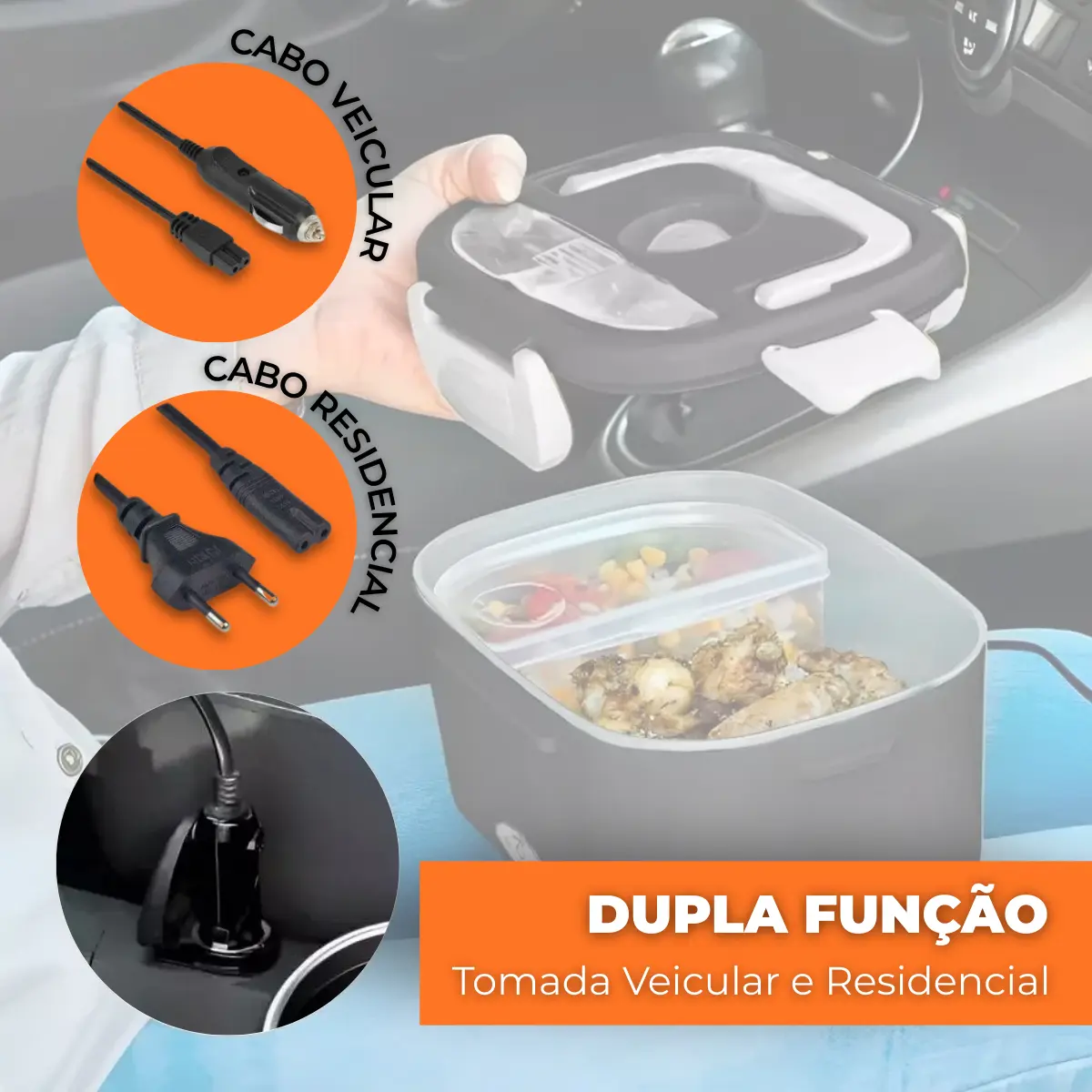 Detalhe do cabo de energia e conexão
