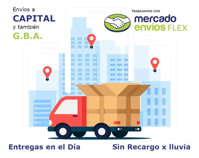 Mercado Envíos Flex!! Mensajería Lunes A Sábados Caba//gba