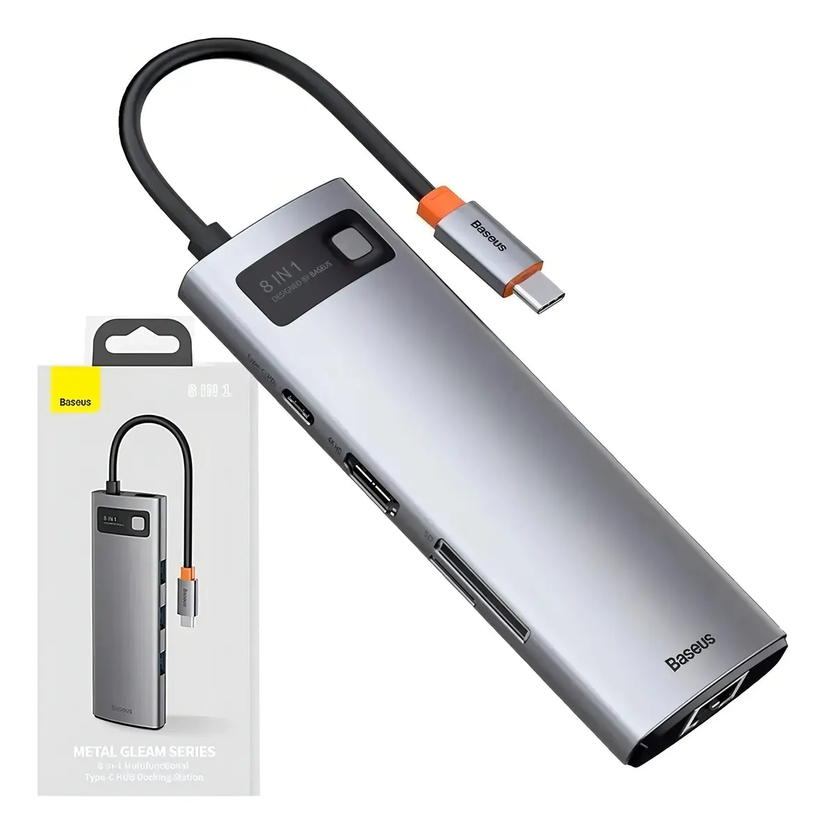 Adaptador Hub 8 Em 1 Baseus Usb C Dockstation Hdmi 4k Usb 3