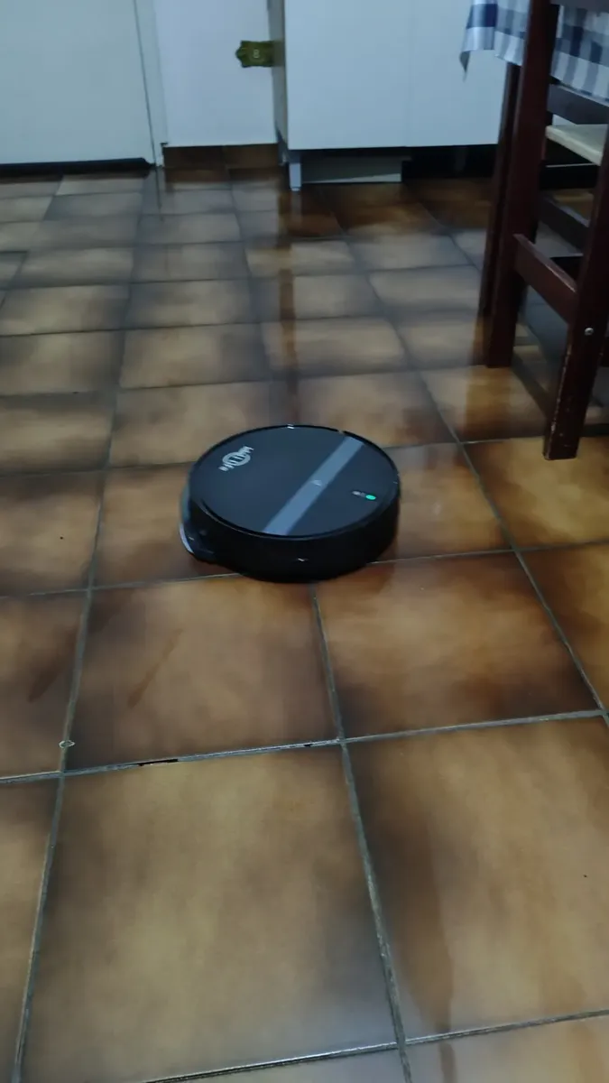 Aspirador robô em ambiente interno