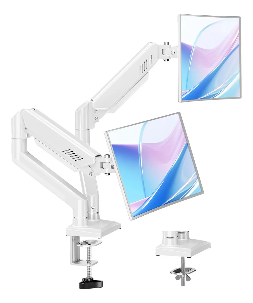 Soporte Doble Brazo De Base Monitor Mountup 13-32 Ajustable