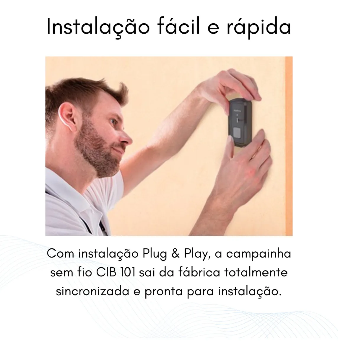 Campainha Sem Fio Intelbras CIB 101 Preta - Imagem 7
