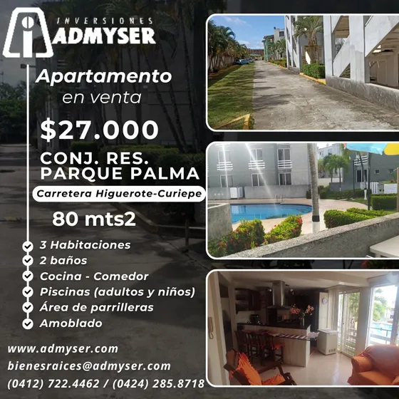 Conj Res Parque Palma 3 Habitaciones 2 Baños