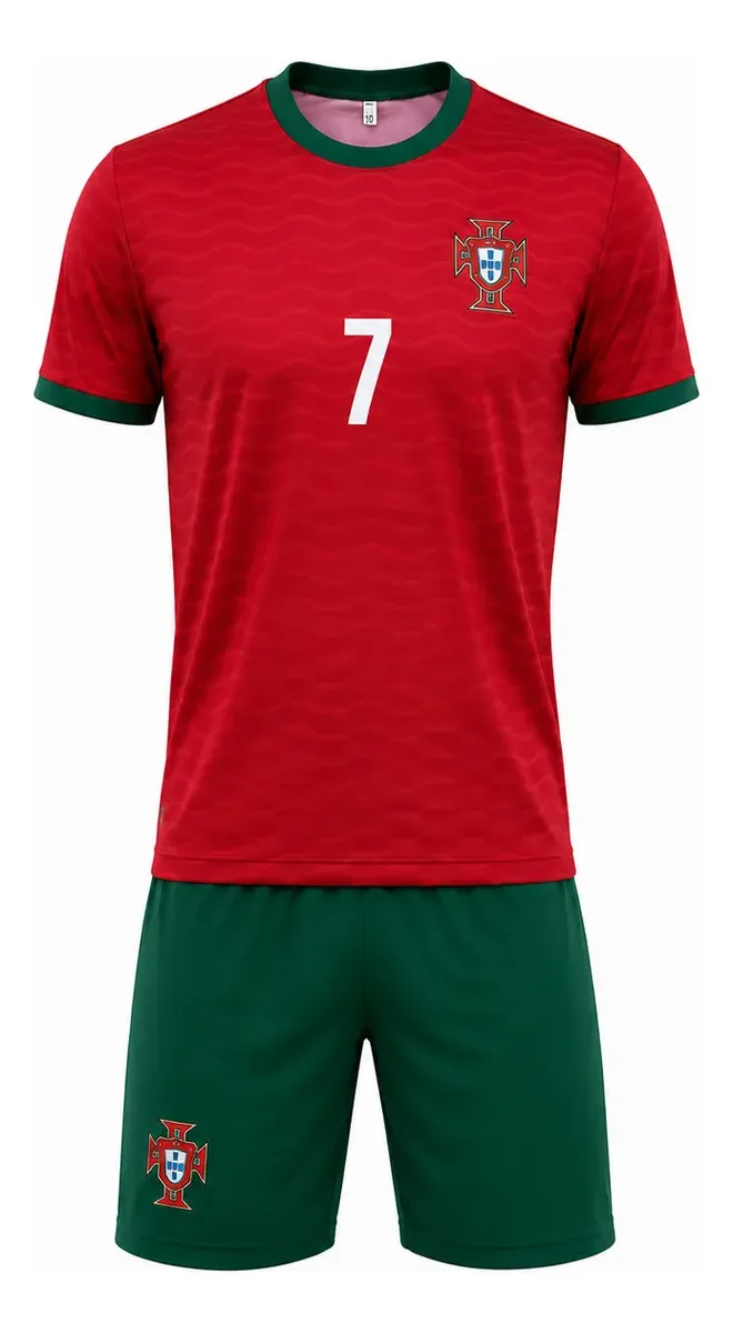 Kit Uniforme Infantil com Camisa e Shorts do CR7