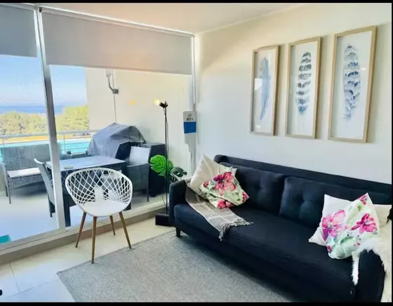 Arriendo Depto Condominio Las Cruces (171393)