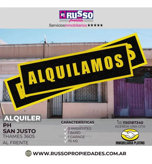 Alquiler Ph 3 Ambientes