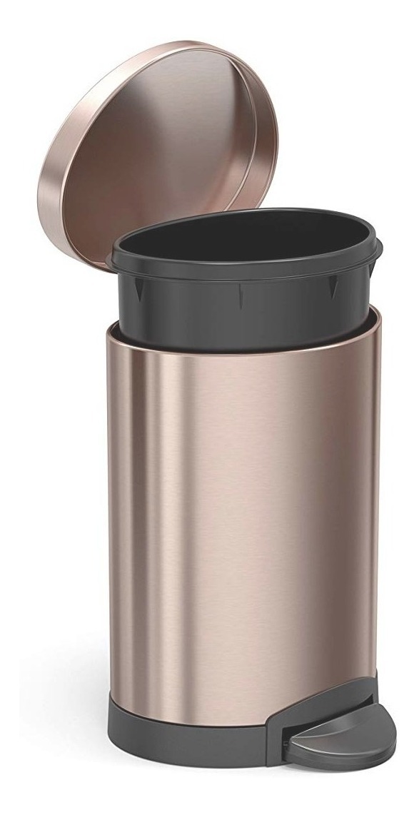 Bote De Basura Elegante Simplehuman 6 Litros Oro Rosa | Mercado Libre