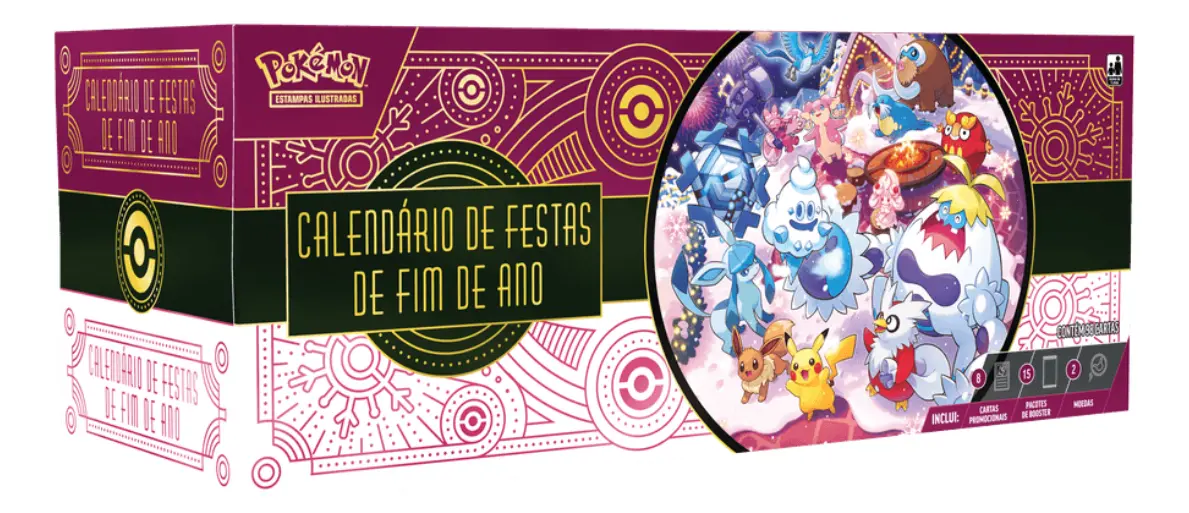 Calendário Pokémon De Festas De Fim De Ano 2025 Original - Copag
