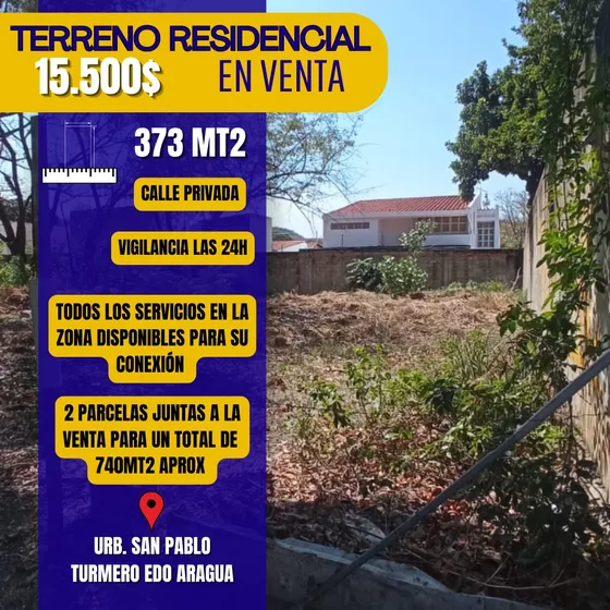 Se Vende Terreno Urb. San Pablo Turmero 