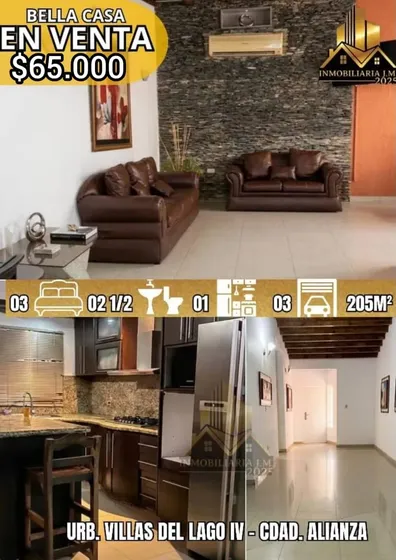Dh Vendo Casa En Ciudad Alianza Urbanización Villas Del Lago Iv