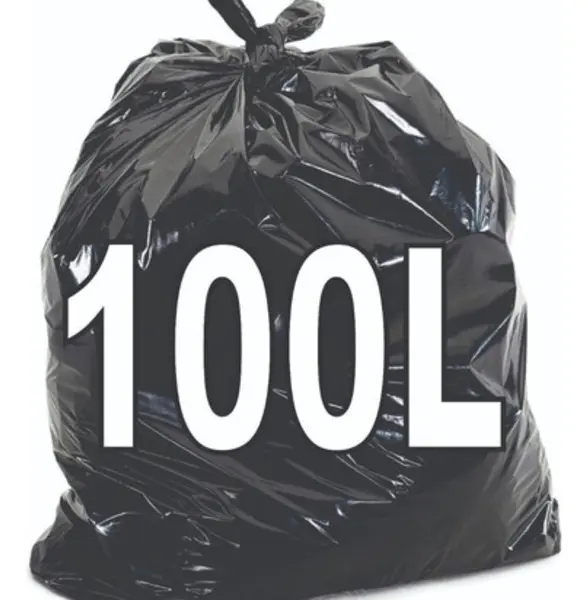 Saco De Lixo 100lts Reforçado- Preto - C/ 50 Unidades