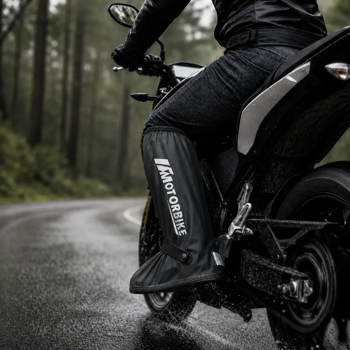 Capa De Chuva Para Calçado Motoqueiro Impermeável Antiderrapante