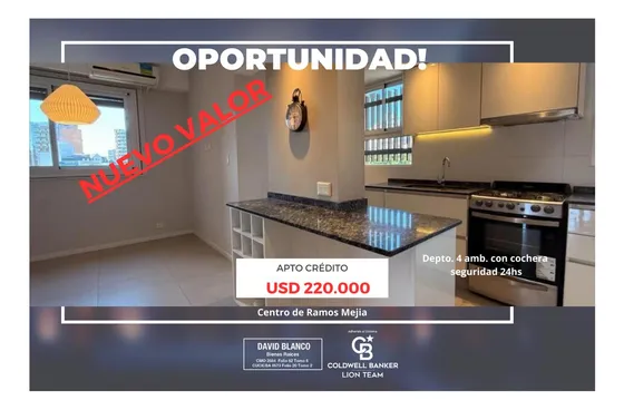 Venta Depto Premium 4 Ambientes En Ramos Mejía