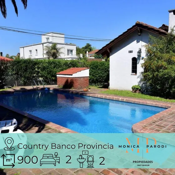 Casa En Venta En Country Banco Provincia Con Amplio Parque, Francisco Alvarez