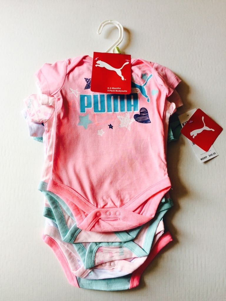 Conjunto de bodys Puma para bebé niña