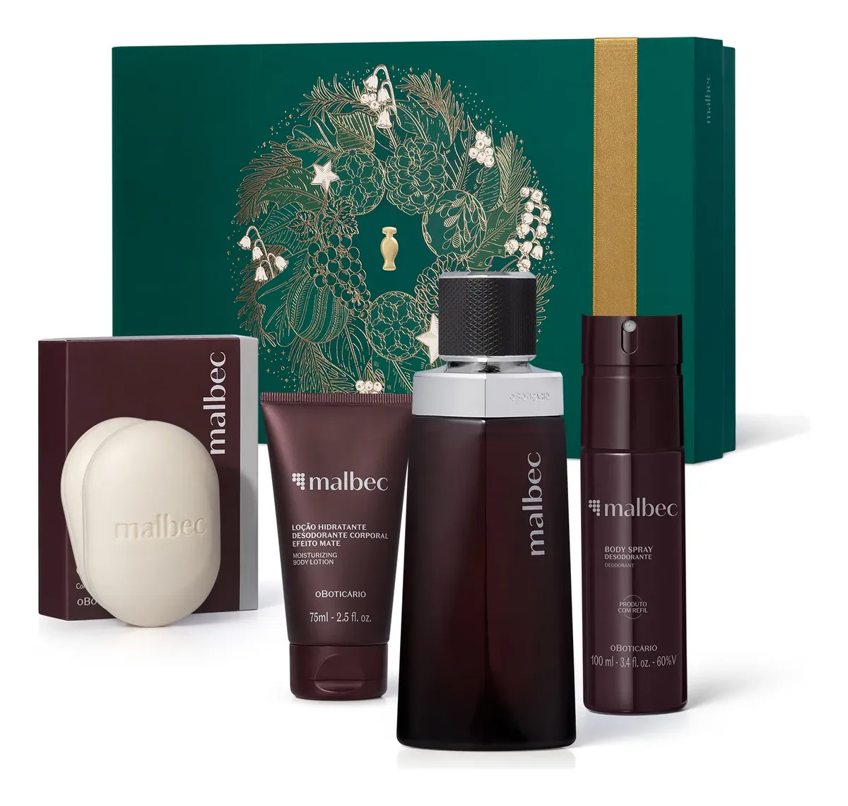 O Boticário Malbec Kit Presente (4 Itens)
