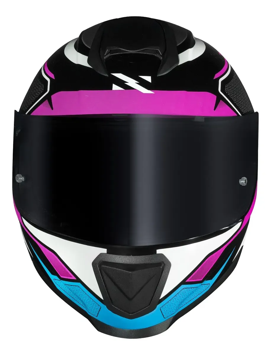 Capacete Norisk Razor Speedmax Rosa Roxo Fechado Moto — foto 2