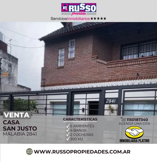 Venta Casa San Justo 5 Ambientes