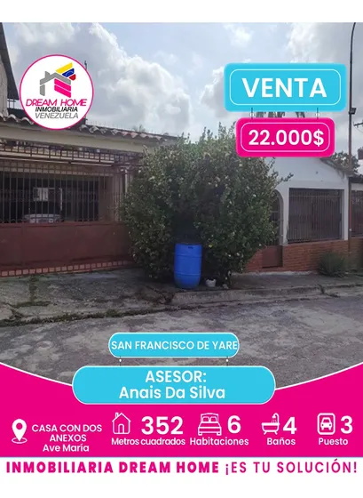 Casa Con Anexo En Venta  Ave María - San Francisco De Yare