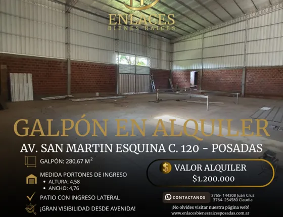 Galpon En Alquiler En Posadas 