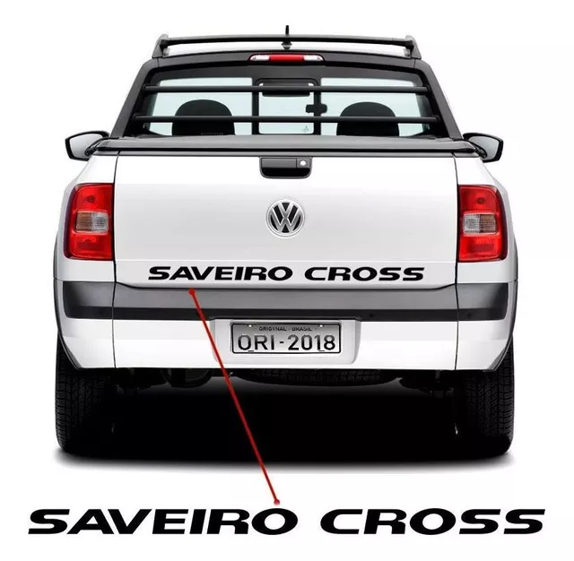 Faixa Saveiro Cross G7 2017 até 2020 Adesivo Traseiro Preto - Sportinox  Adesivos Automotivos