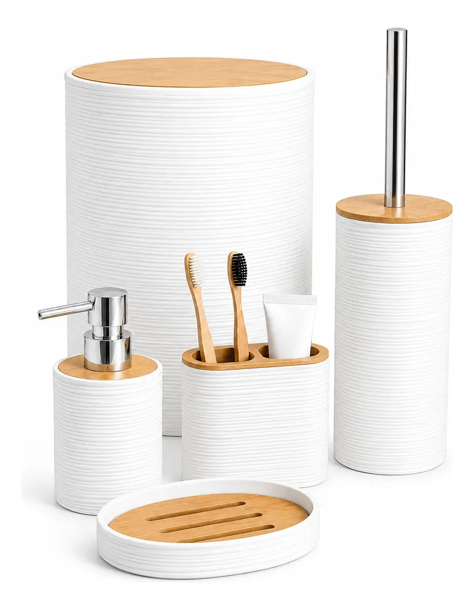 Conjunto Banheiro Kit 5 Peças Quadrado Elegante - Oferta