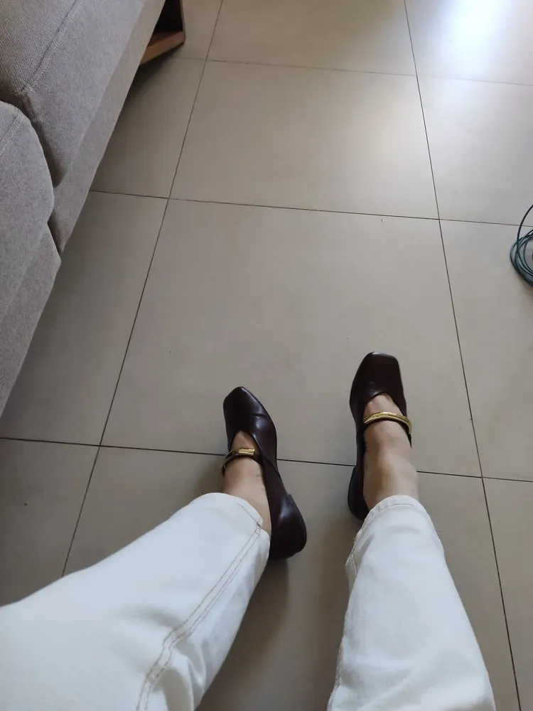 Review com foto sapatilha marrom feminina