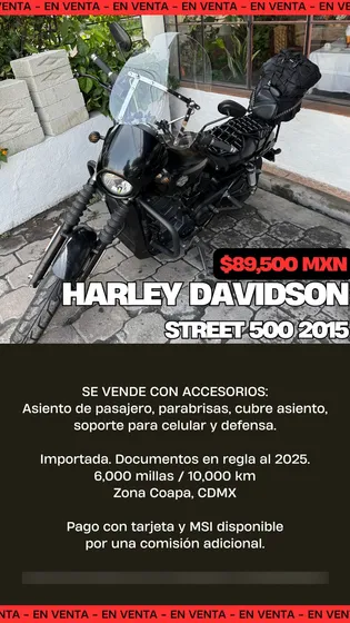 Harley Davidson Street 500 2015 Cdmx