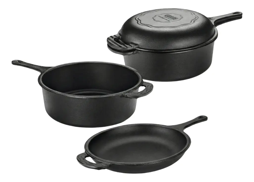 Conjunto Caçarola Frigideira Multiuso Ferro 24cm 3,5l Pane