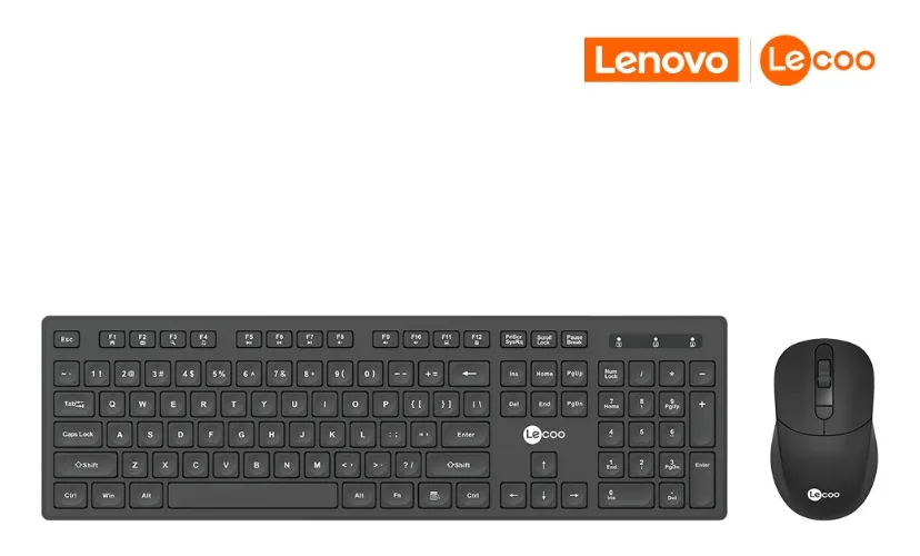 Kit Teclado E Mouse Sem Fio Wireless/ Kw201 Lecoo