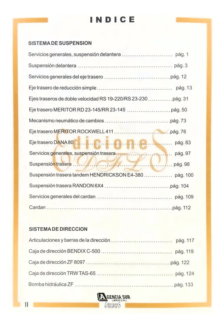 Sistemas de Suspención y Dirección FORD CARGO