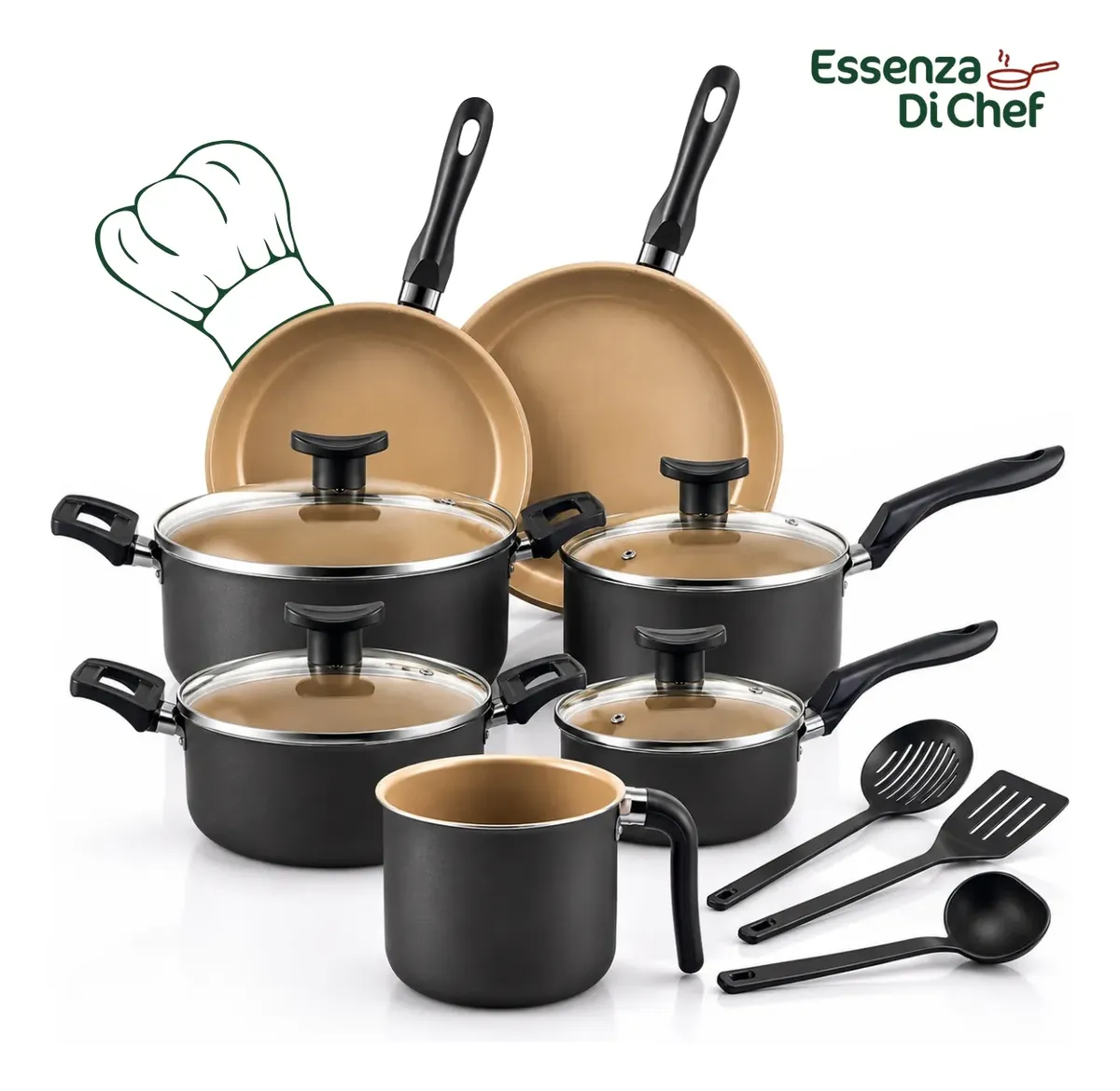 Loja Yvykatu — Produtos para sua vida saudável Conjunto Panelas Antiaderente 10 Peças Teflon Várias Cores