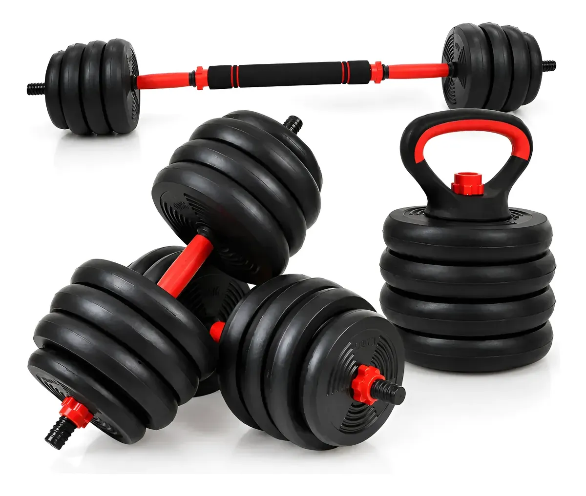 Halteres Peso De Musculação Kit Halteres E Anilhas 15kg