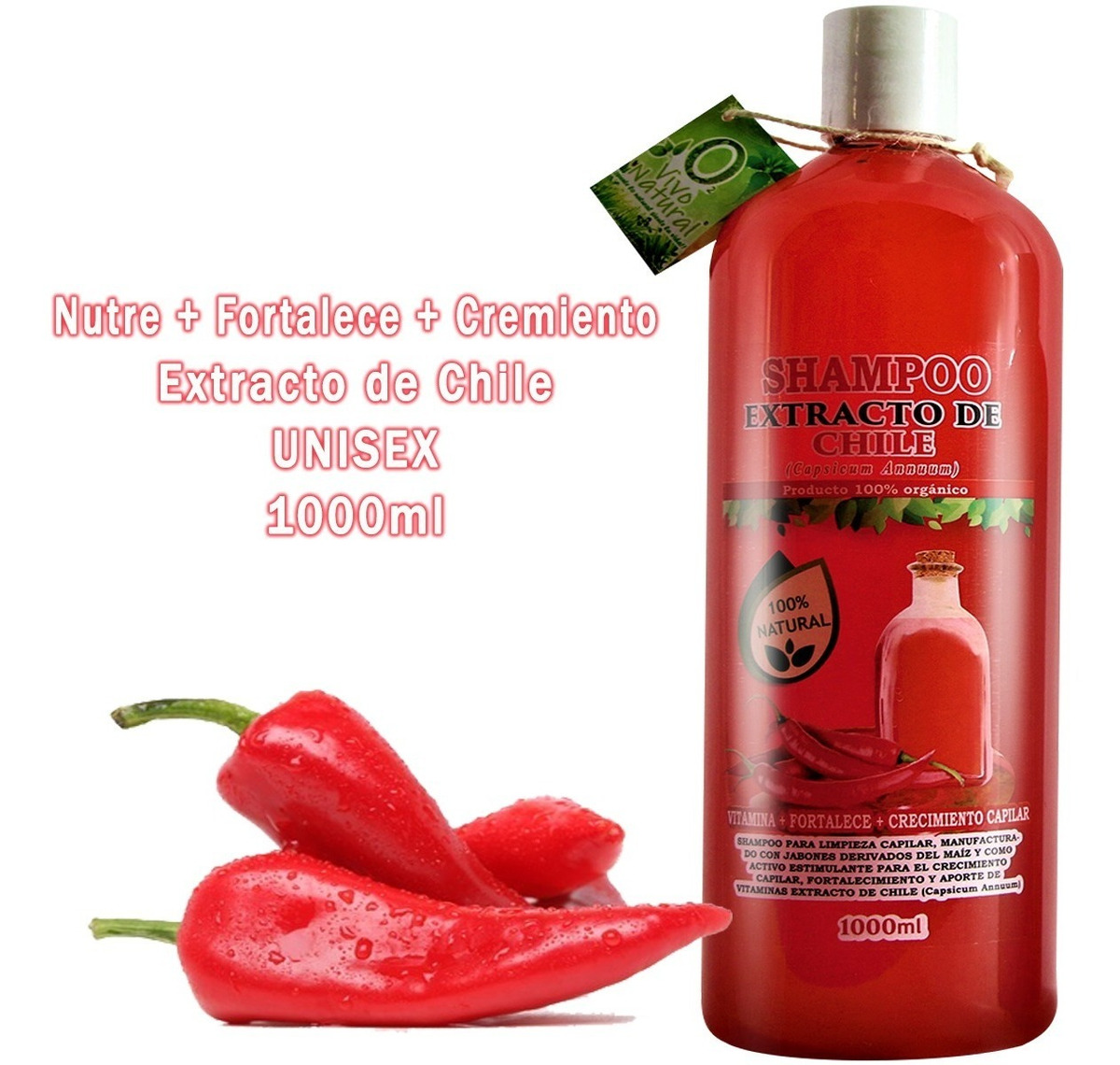 Shampoo De Chile Natural 1 Litro Envió Gratis!! Mercado