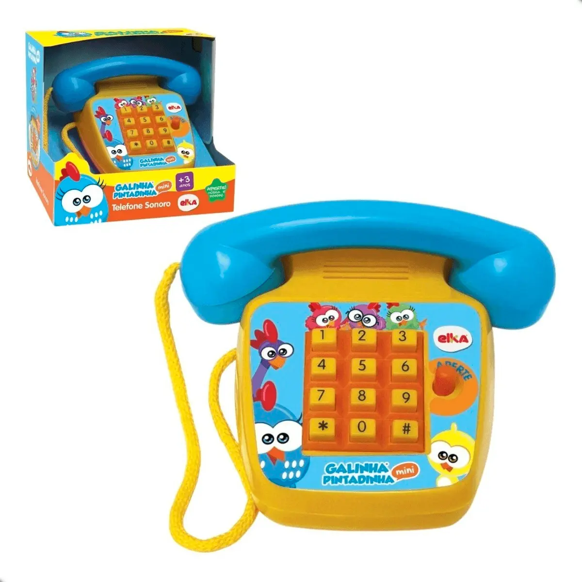 TELEFONE SONORO GALINHA PINTADINHA MINI