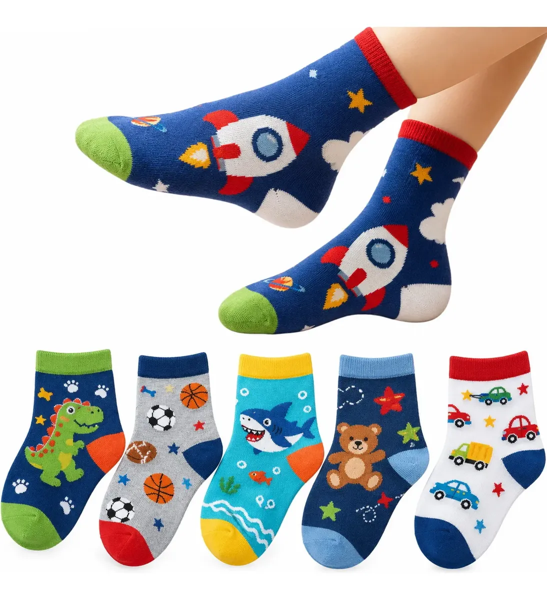Kit 12 Pares Meias Infantil Bebê Atacado Masculino Algodão