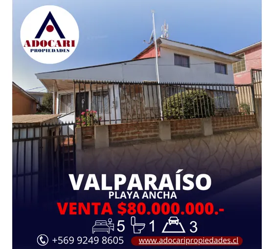 Valparaíso / Playa Ancha / 5d 1b 3e