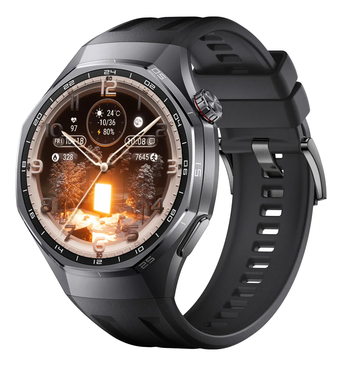 Smartwatch HUAWEI WATCH GT 6 Pro 46mm Bateria com Autonomia de Até 21 Dias Mais de 100 Modos Esportivos Corrida de Trilha Golfe Ciclismo Análise de ECG Compatível com iOS e Android GPS Preto