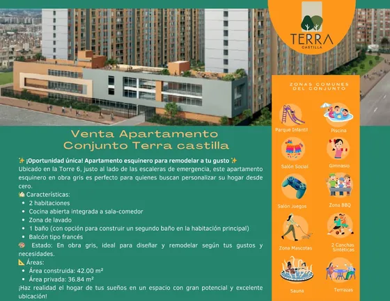Apartamento Esquinero En Venta  Personalízalo A Tu Gusto