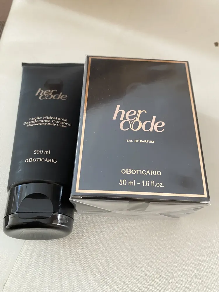 Her Code Eau De Parfum 50ml + Loção Corporal 200ml Vegano Cruelty-Free
