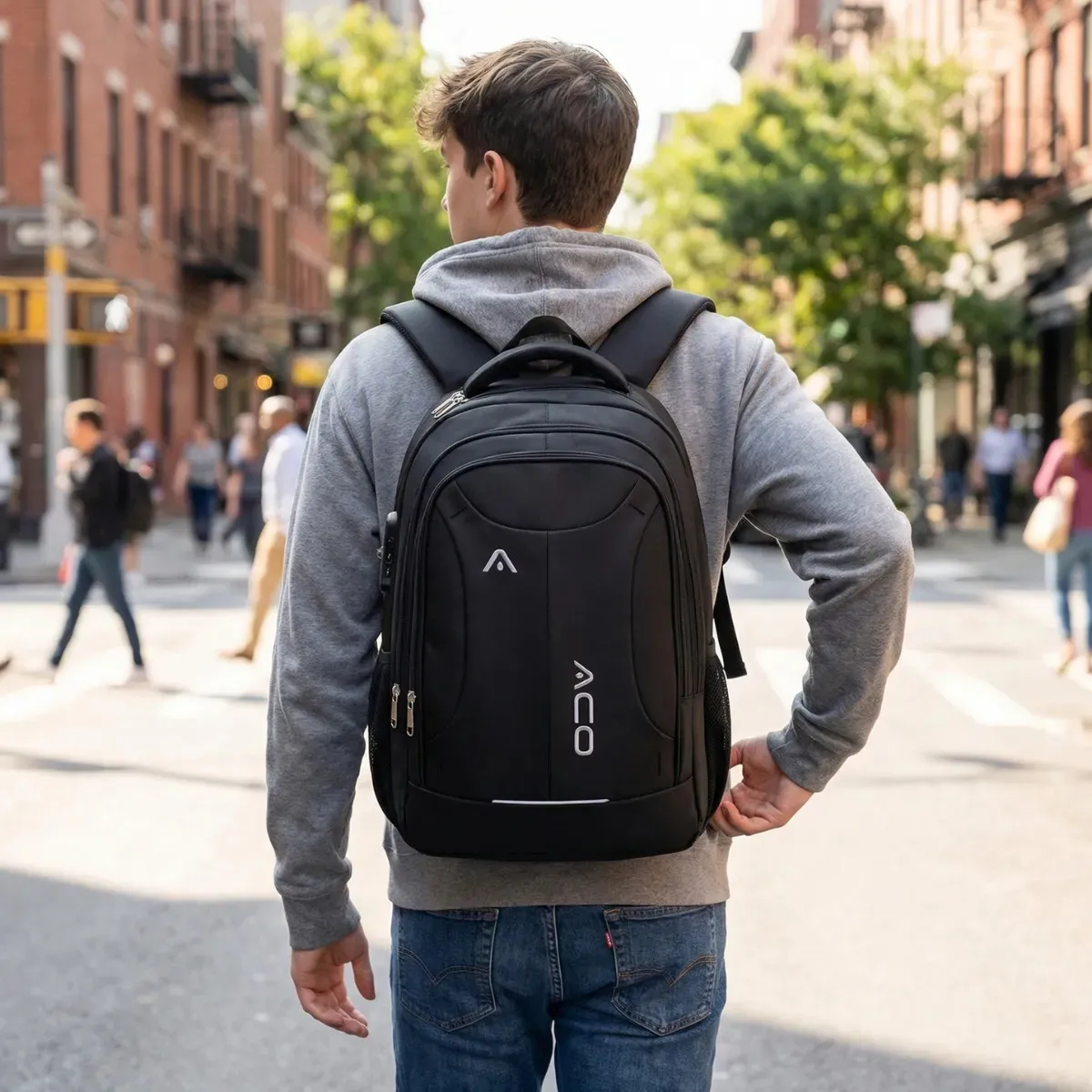 Mochila Notebook Masculina Reforçada Impermeável Executiva Viagem Anti Furto Grande 35L Forpak