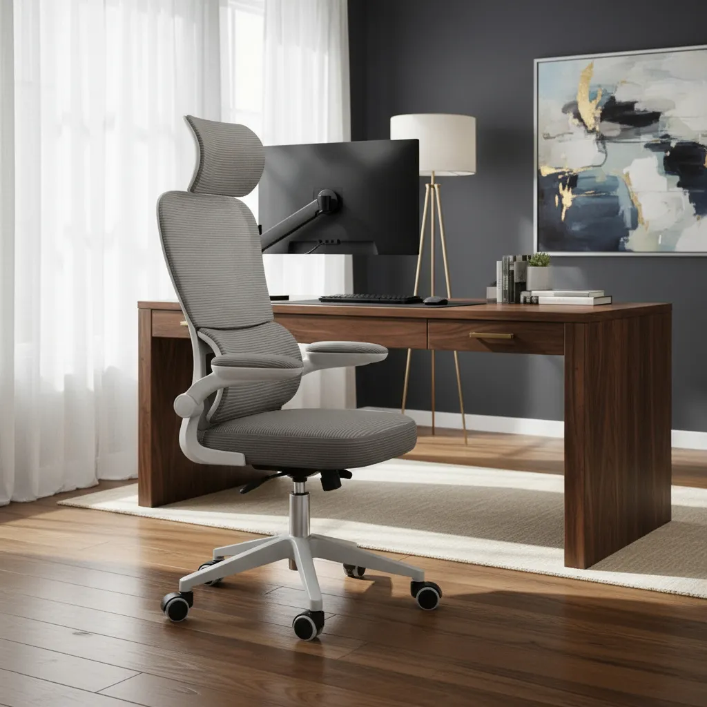 Cadeira Ergonômica Genebra G500 com apoio lombar e encosto em tela